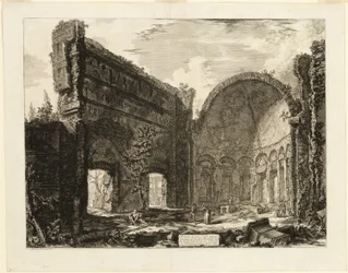 A Hadrianus-villa prétori erődjéhez tartozó helyiség maradványai, Tivoli, a Views of Rome (Róma látképei) című filmből.