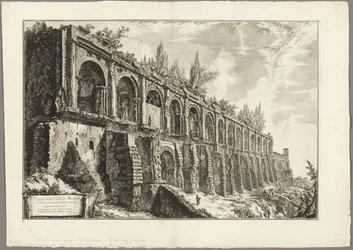 A tivolii Maecenas-villának maradványai a Római kilátásból