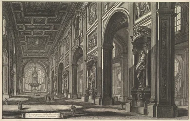 S. Giovanni Lateranóban. Belső, kb. 1768.