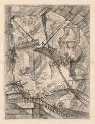 A börtönök: hatalmas belső felvonóhíddal, 1745-1750.