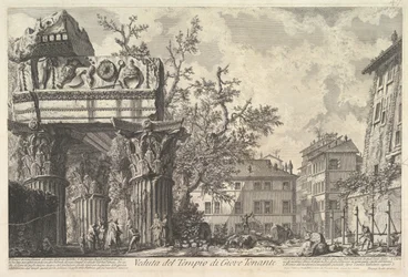 A Vespian Temple Kilátás a Jupiter Templomra Thundering, kb. 1756.