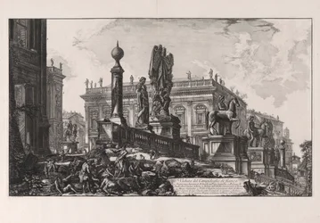 Kilátás a Campidogliora oldalról, a Vedute di Roma felől (Róma látképe)