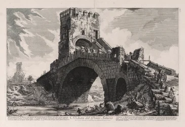 Veduta del Ponte Salario (Kilátás a Salario-hídra), Vedute di Roma-ból (Róma kilátás)