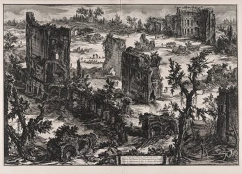 Veduta delle Terme di Tito (Kilátás Titusz fürdőjére), Vedute di Roma (Róma látképe)