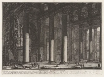 A Pantheon Pronaosának belső képe (A Pantheon Pronaosának belső képe), a Vedute di Roma felől (Róma kilátásai)