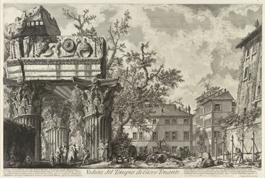 Veduta Jupiter Tonans templomával, c. 1755
