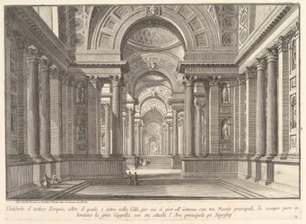 Egy ősi templom előszobája. . . Az ókori templom előszobája. . ., kb. 1743-50.