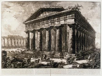 Kilátás a Neptunusz-templomra Paestumban