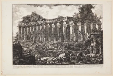 Egy másik templom látképe Paestum városában, amelyről általában úgy vélik, hogy Junónak volt szentelve [...]