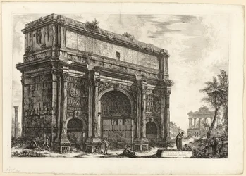 Kilátás a Septimius Severus boltívre, a Római kilátásból