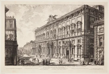 A Quirinale dombon álló Palazzo della Consulta, a pápai titkárság székhelyének látképe