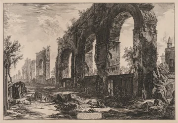 Róma látképe: Néró vízvezetéke, 1775.