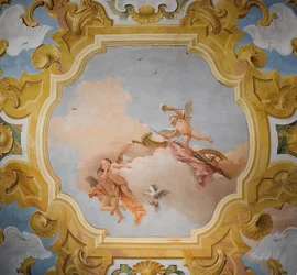 Orlando Furioso szobájának mennyezete a Palazzinában, 1757