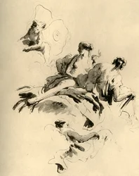 Ámor és három nő, 18. század közepe, 1928