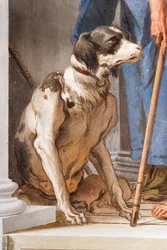 Kutya, Részlet a görög flotta Aulisban, a Palazzina bejárati csarnokából, 1757