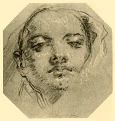 Egy nő feje, c1739-c1744, 1928