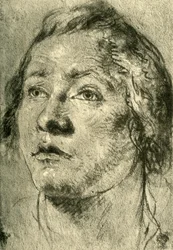 Egy fiatalember feje, 18. század közepe, 1928