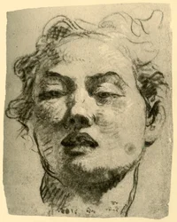 Fiatalok feje, 18. század közepe, 1928