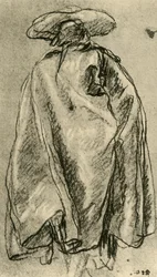 Férfi nagyköpenyben hátulról nézve, 1752, 1928