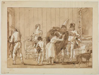 Punchinello mint varró, 1800 körül
