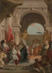 Harold püspök beiktatása Frankföld hercegeként, 1751-52 körül