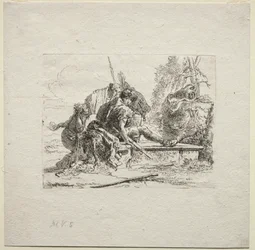 Különféle szeszélyek: A két katona és a két nő, 1785.