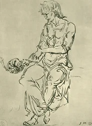 Ülő ember csillagászati műszerrel, 15. század vége, 1943.