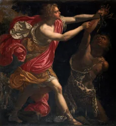 Giovanni Bilivertnek tulajdonítva - Apolló nyúzza Marsyast, 1630 c.