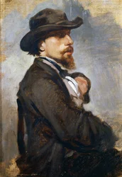 Vincenzo Cabianca (1827-1902) olasz festő portréja