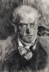 Adolph Menzel festő portréja, részlet