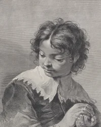 Fiú csipkegallérral, kezében gyümölcsöt tart, 1743.