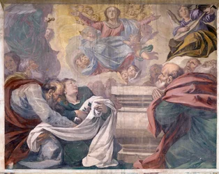 Olaszország, Lombardia, Pavia, Pavia Charterhouse (Certosa), Jézus és Mária történetei, freskórészlet