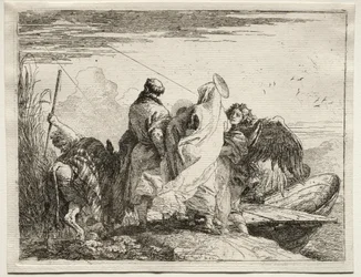 Repülés Egyiptomba: A Szent Család elhagyja a partot.