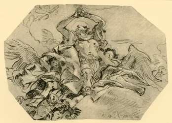 Imádkozó szent angyalokkal körülvéve, 1762, 1928