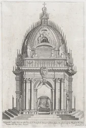 A katafalk terve Francesco Piccolomini számára, 1607.
