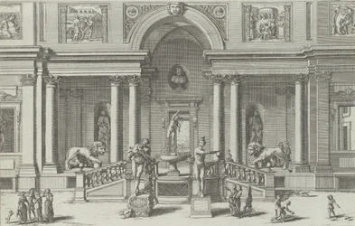 Merkúr-kút a Villa Medici kertjében..., 1691 vagy azután.