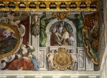 Részlet a palotaterem freskójából, Quirinal palota, Róma