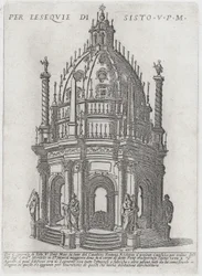 Katafalk V. Sixtus pápának, 1591.