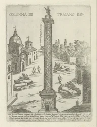 Traianus-oszlop Rómában Colonna di Traiano imp. (cím a tárgyon) Modern és ókori műemlékek és épületek Rómában (sorozat címe) Ornamenti di fabriche antichi et modern dell