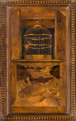 Lignaean Kanonikus Kórus, Giovanni Maria Platina intarzia 1484, Superior Stall