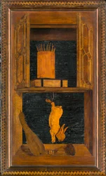 Lignaean Kanonikus Kórus, Giovanni Maria Platina intarzia 1484, Superior Stall