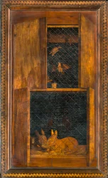 Lignaean Kanonikus Kórus, Giovanni Maria Platina intarzia 1484, Superior Stall