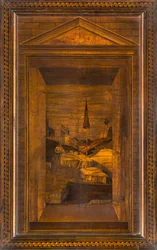 Lignaean Kanonikus Kórus, Giovanni Maria Platina intarzia 1484, Superior Stall