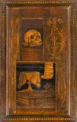 Lignaean Kanonikus Kórus, Giovanni Maria Platina intarzia 1484, Superior Stall
