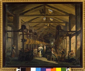 Selyemfonás. Giovanni Migliara festménye