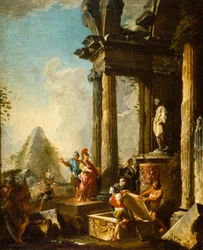Nagy Sándor Akhilleusz sírjánál, 1718-1919 körül