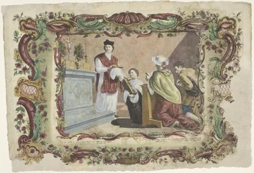 Imádkozni élőkért és holtakért VII. opus misericordiae spiritualis / La septima obra de misericordia spiritual (...) (cím a tárgyon) The Spiritual Works of Mercy (sorozat címe)