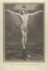Keresztre feszített Krisztus, alul koponyával, kb. 1770-1803