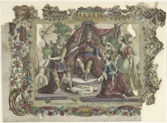 Het oorde van Solomon Salomon ítélete / El juycio de Salomon (cím a tárgyon)