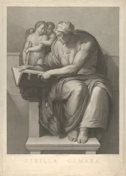 A kumai szibilla Michelangelo freskója után a Sixtus-kápolnában, 1784-90.